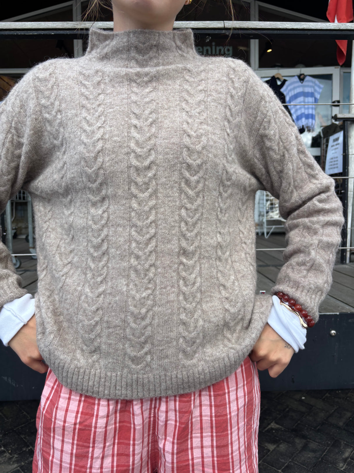 Redgreen Women RG_Katey Sweater Dame - Dark Sand Melange -