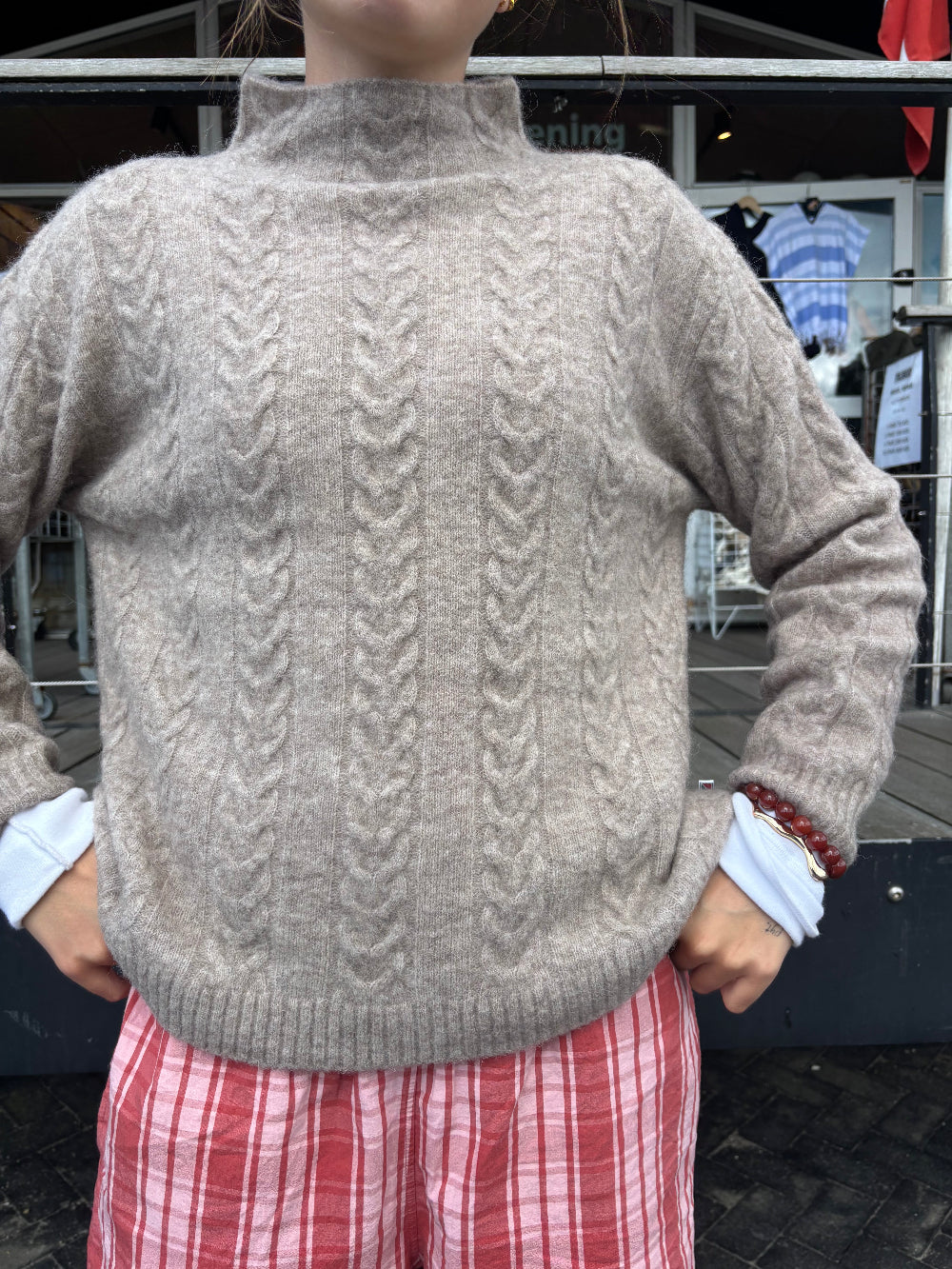 Redgreen Women RG_Katey Sweater Dame - Dark Sand Melange -