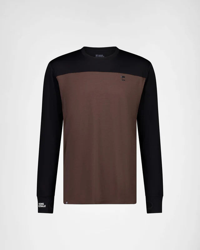 Mons Royale Yotei Merino Long Sleeve Skiundertrøje Herre - Cedar Black
