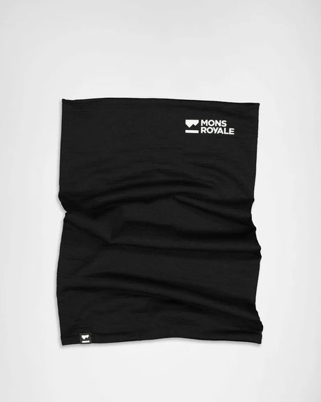 Mons Royale Double Up Merino Neckwarmer Halsedisse Dame / Herre - Black One-size