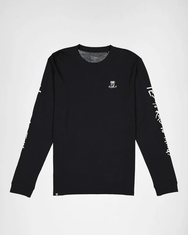 Mons Royale Icon Merino Classic Long Sleeve T-Shirt Herre - Black -