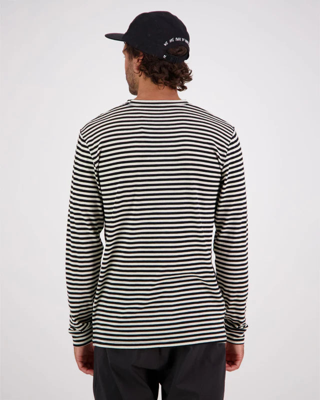 Mons Royale Icon Merino Classic Long Sleeve T-Shirt Herre - Stripe -