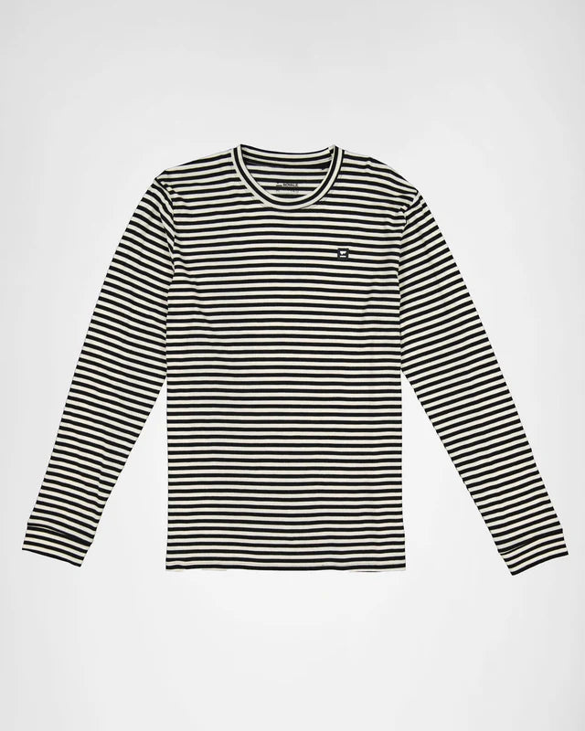 Mons Royale Icon Merino Classic Long Sleeve T-Shirt Herre - Stripe -