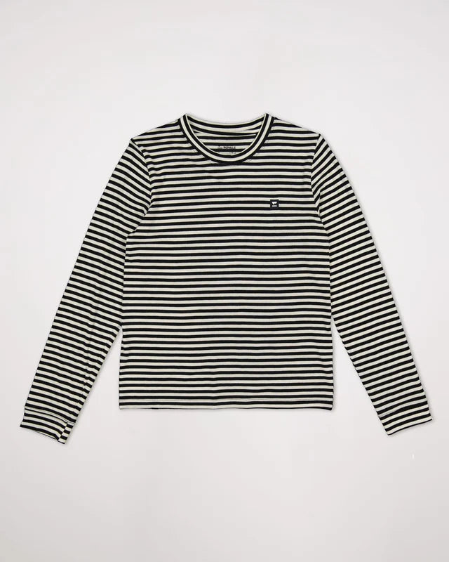 Mons Royale Icon Merino Long Sleeve T-Shirt Dame - Stripe -
