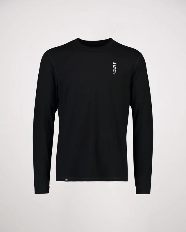 Mons Royale Cascade Merino Base Layer Long Sleeve Skiundertrøje Herre - Black