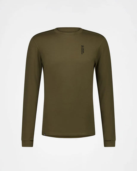 Mons Royale Cascade Merino Base Layer Long Sleeve Skiundertrøje Herre - Dark Olive