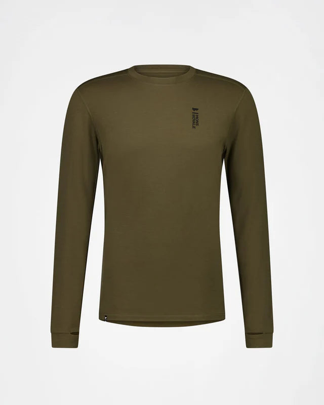 Mons Royale Cascade Merino Base Layer Long Sleeve Skiundertøj Sæt Herre - Dark Olive -