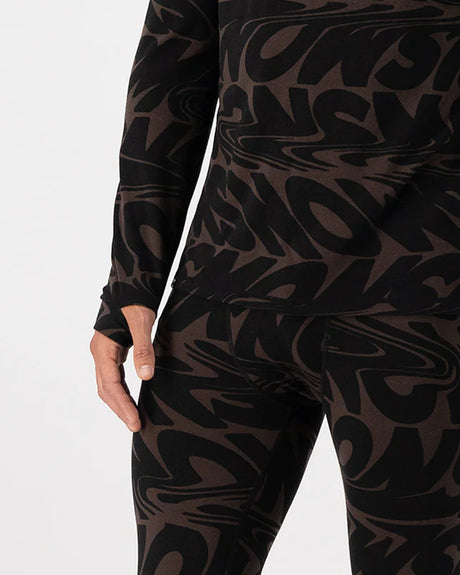 Mons Royale Cascade Merino Base Layer Long Sleeve Skiundertøj Sæt Herre - Signal Lost Cedar -