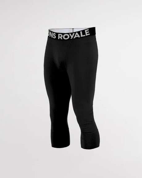 Mons Royale Cascade Merino Base Layer 3/4 Legging Skiunderbukser Herre - Black