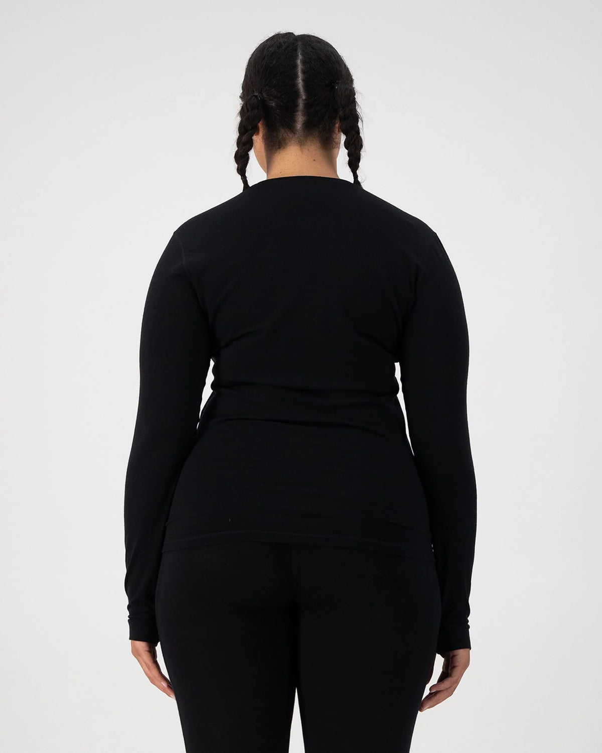 Mons Royale Cascade Merino Base Layer Long Sleeve Skiundertrøje Dame – Black - - 100503-1171-001-002