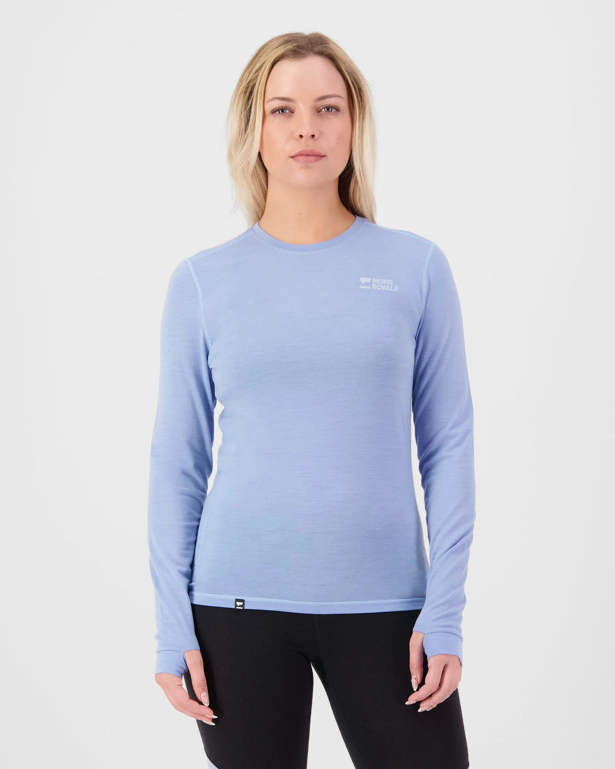 Mons Royale Cascade Merino Base Layer Long Sleeve Skiundertrøje Dame – Moonstone
