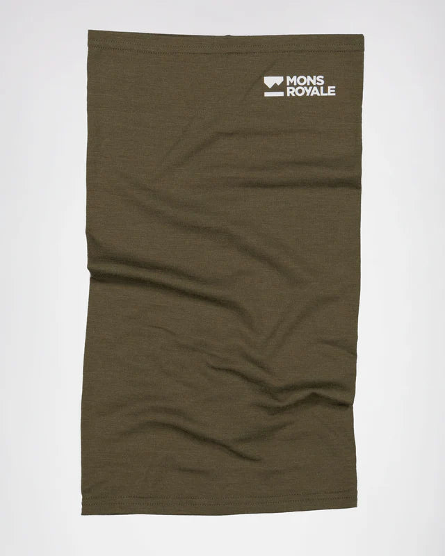 Mons Royale Daily Dose Merino Neckwarmer Halsedisse Dame / Herre - Dark Olive -