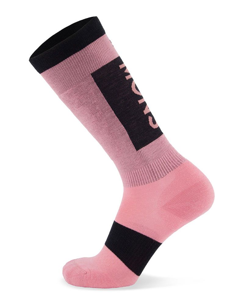Mons Royale Atlas Merino Snow Sock Skisokker Dame / Herre - Dusty Pink 3-par -