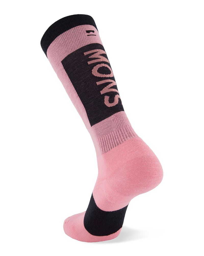 Mons Royale Atlas Merino Snow Sock Skisokker Dame / Herre - Dusty Pink 3-par -