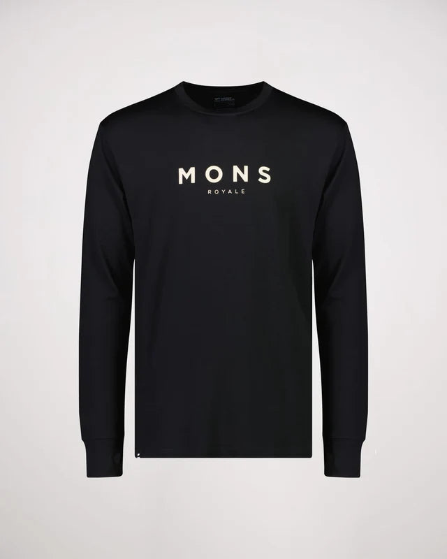 Mons Royale Yotei Merino Classic Long Sleeve Skiundertrøje Herre - Black
