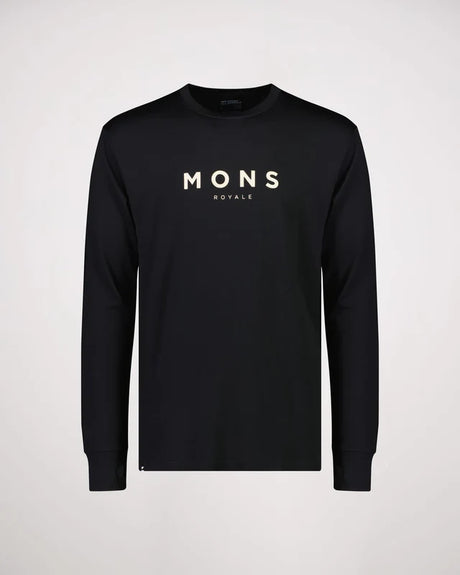 Mons Royale Yotei Merino Classic Long Sleeve Skiundertrøje Herre - Black