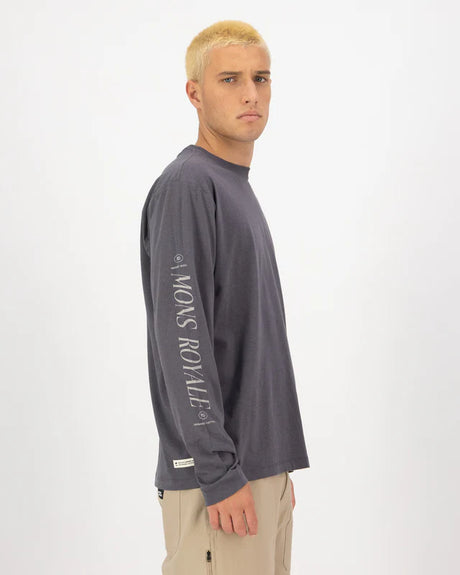 Mons Royale Yonder Merino Organic Cotton Long Sleeve T-Shirt Herre -
