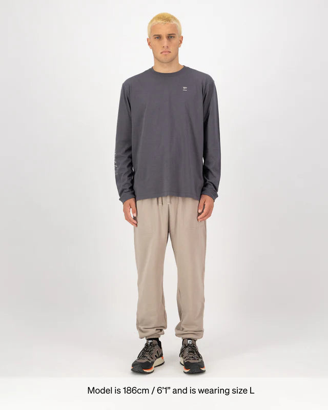 Mons Royale Yonder Merino Organic Cotton Long Sleeve T-Shirt Herre -