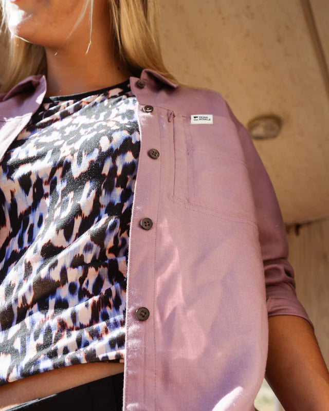 Mons Royale AT Merino Short Sleeve Shirt Langærmet Skjorte Dame - Sierra Pink -