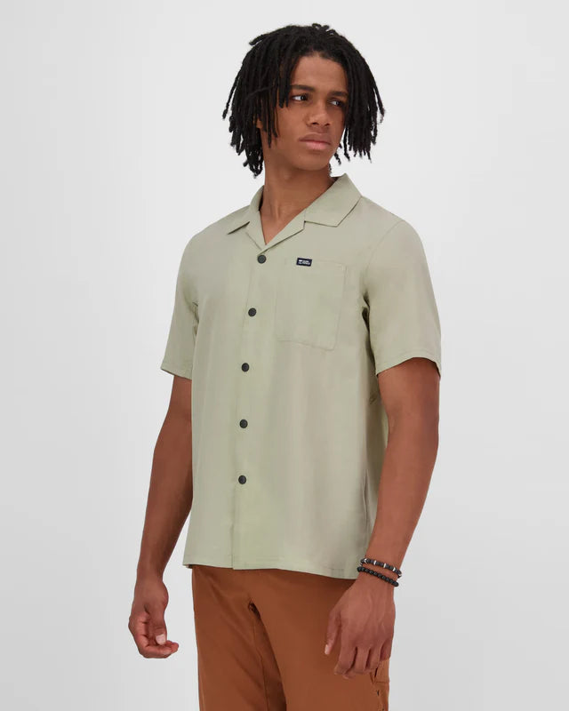 Mons Royale Breezer Merino Short Sleeve T-Shirt Herre - Dried Eucalyptus - Dried Eucalyptus