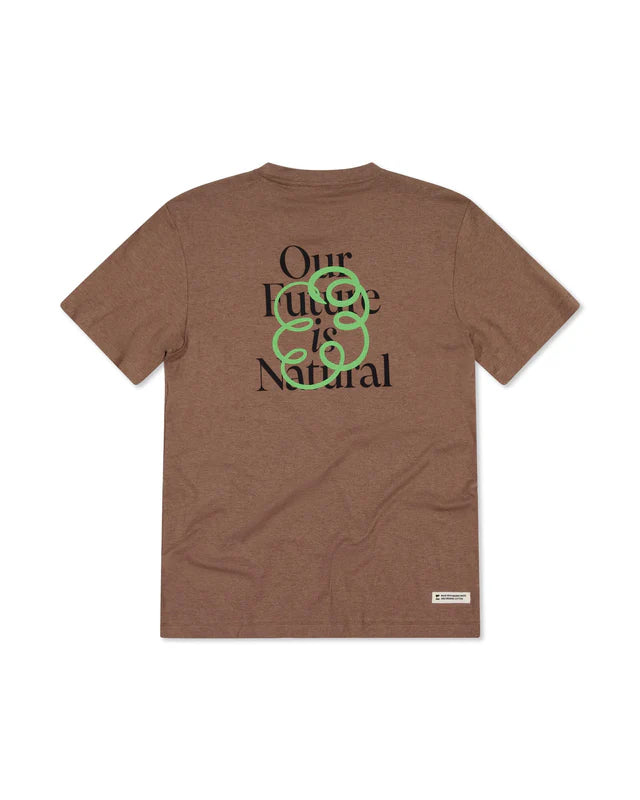 Mons Royale Yonder Merino Organic Cotton T-Shirt Herre - Mocha -