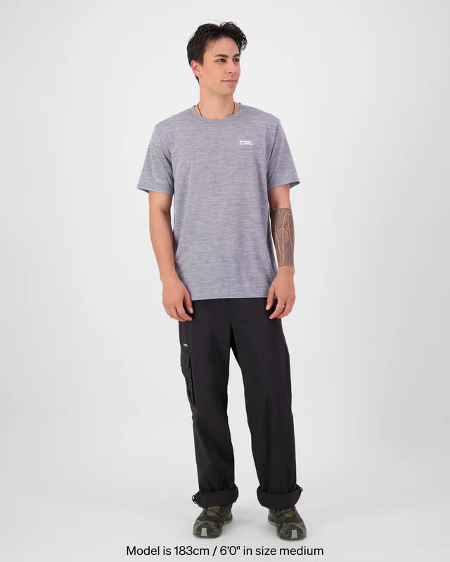Mons Royale Icon Merino T-Shirt Herre - Grey Heather -