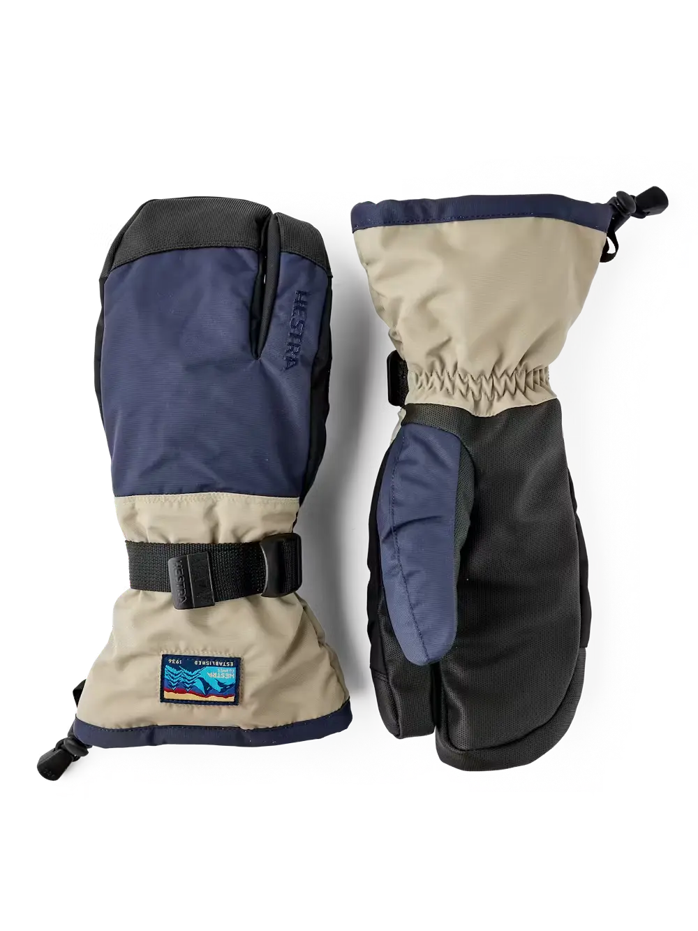 Hestra Gauntlet Sr 3-finger Skihandsker Dame / Herre - Dark navy / Beige - Dark navy Beige