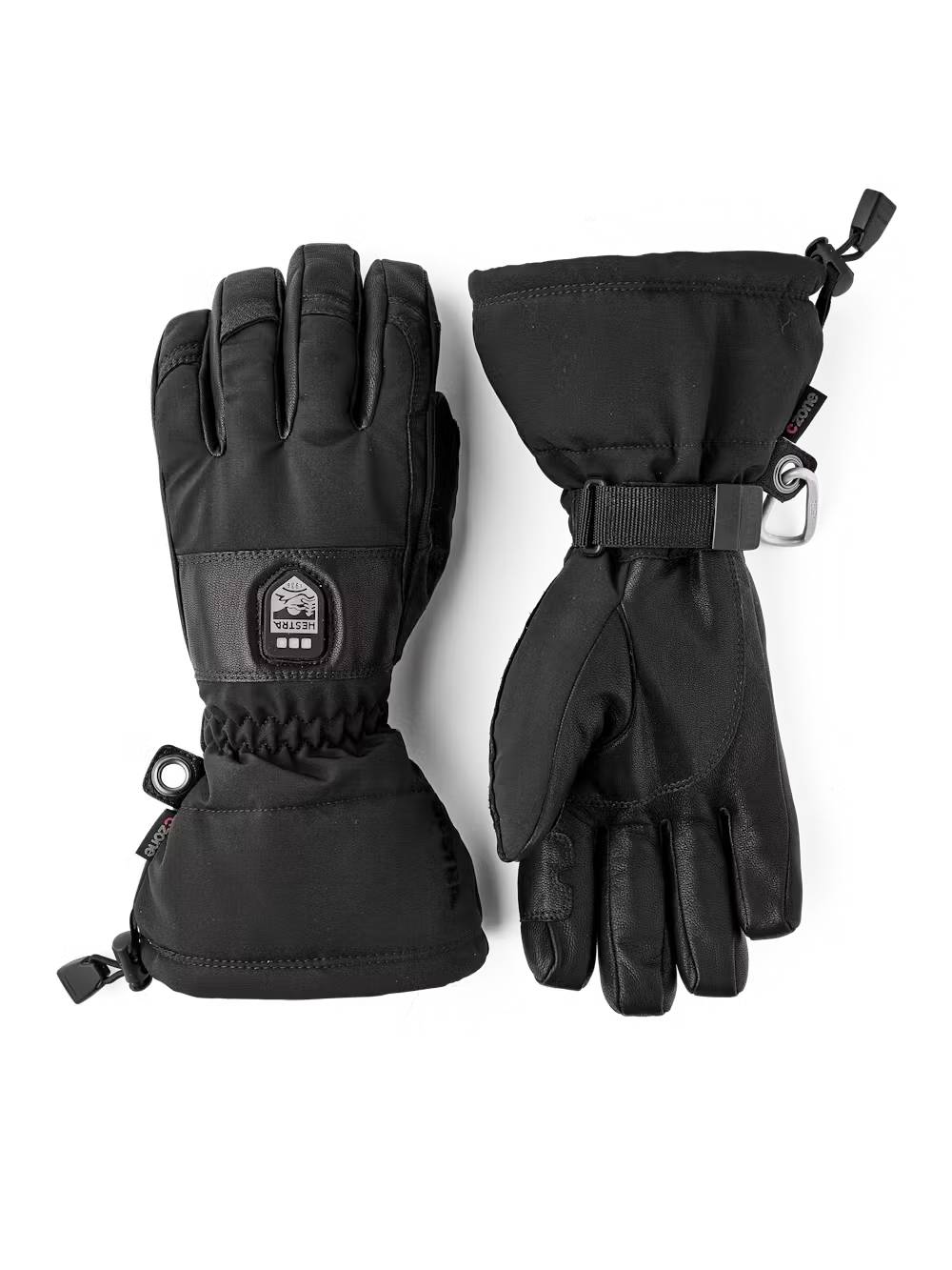 Hestra Heater Gauntlet - 5 finger Skihandsker Dame / Herre - Black - Black