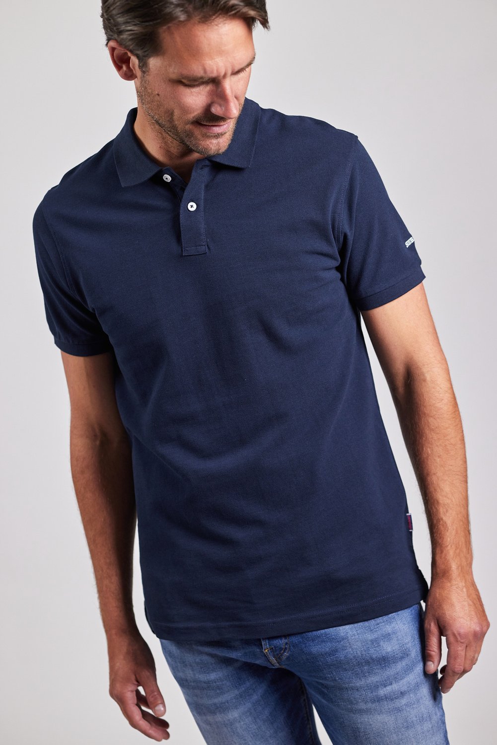 Sebago Philson Polo Pique Polo T-shirt Herre - Navy -