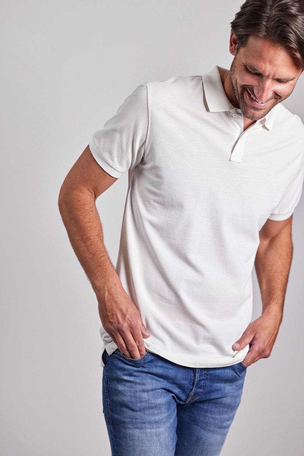 Sebago Philson Polo Pique Polo T-shirt Herre - White - White