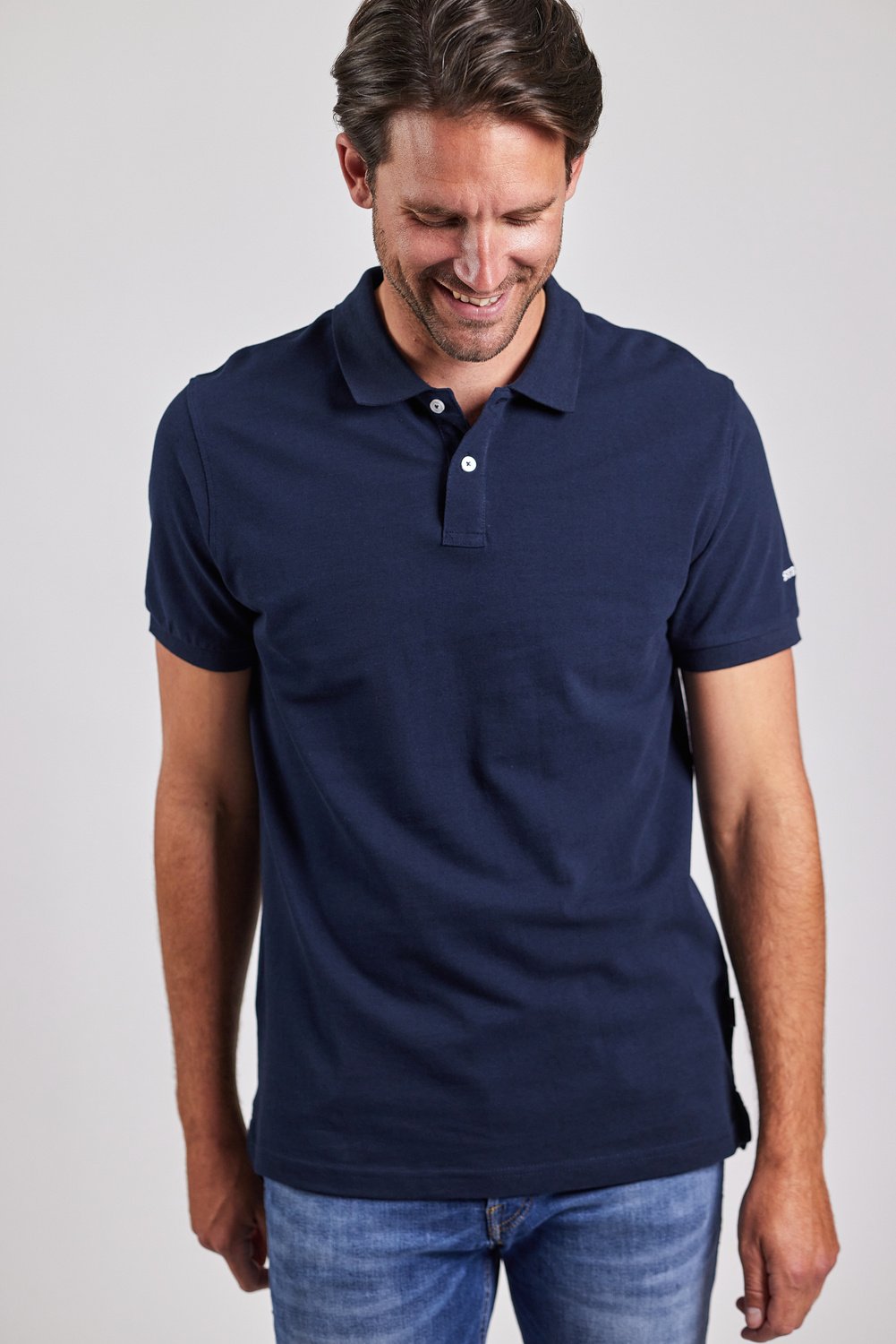 Sebago Philson Polo Pique Polo T-shirt Herre - Navy - Navy