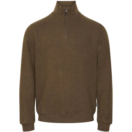 Sea Ranch Cromwell Langærmet Sweater med Lynlås Herre - Coffee Brown - Coffee Brown
