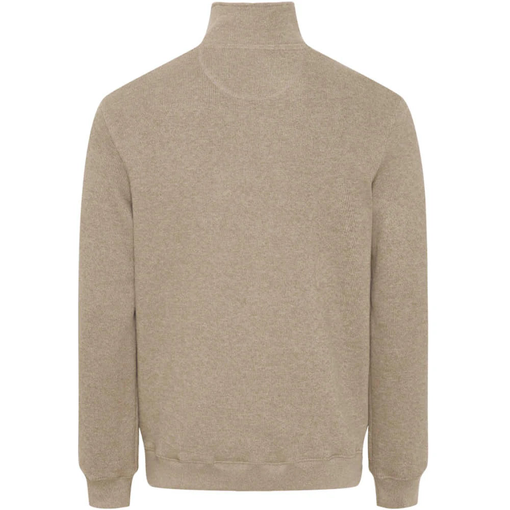Sea Ranch Cromwell Langærmet Sweater med Lynlås Herre - Oxford Tan -