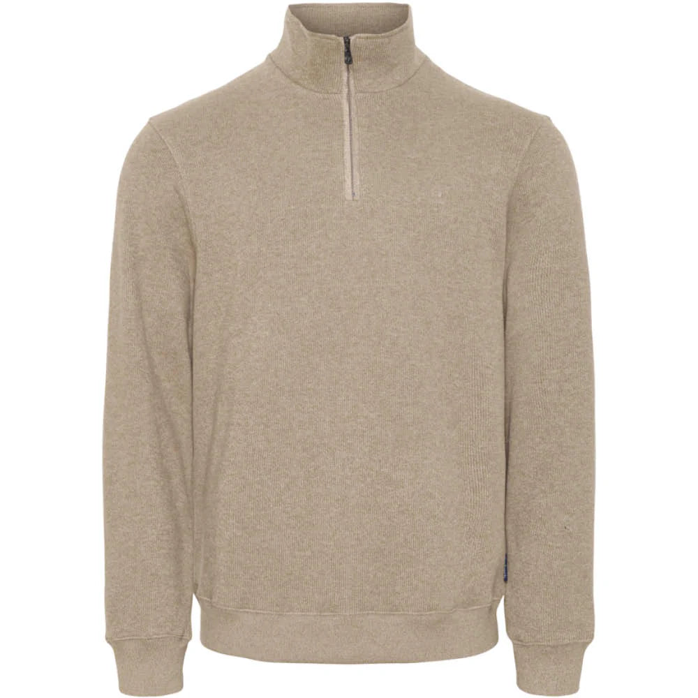 Sea Ranch Cromwell Langærmet Sweater med Lynlås Herre - Oxford Tan - Oxford Tan