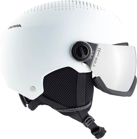 Alpina Arber Visor Q-Lite Skihjelm Dame / Herre - White Matt -