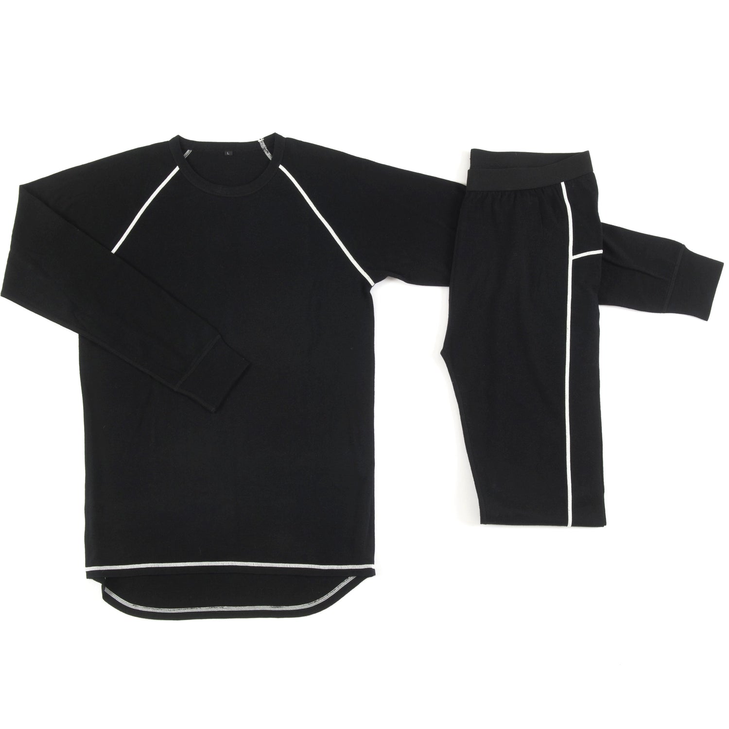 Cold Merinould Skiundertøj Sæt Børn - Black