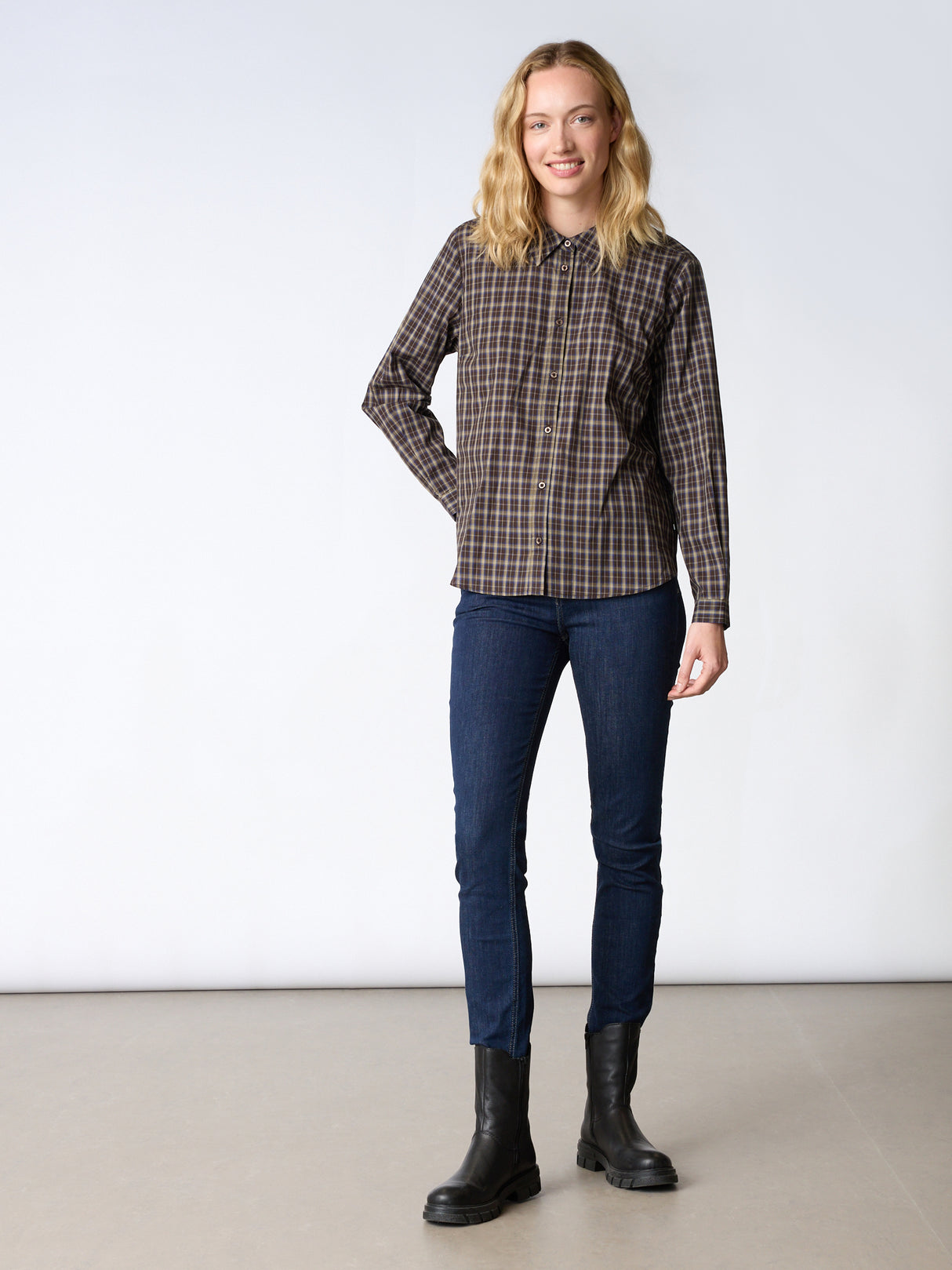 Redgreen Abigail Dameskjorte - Navy Check