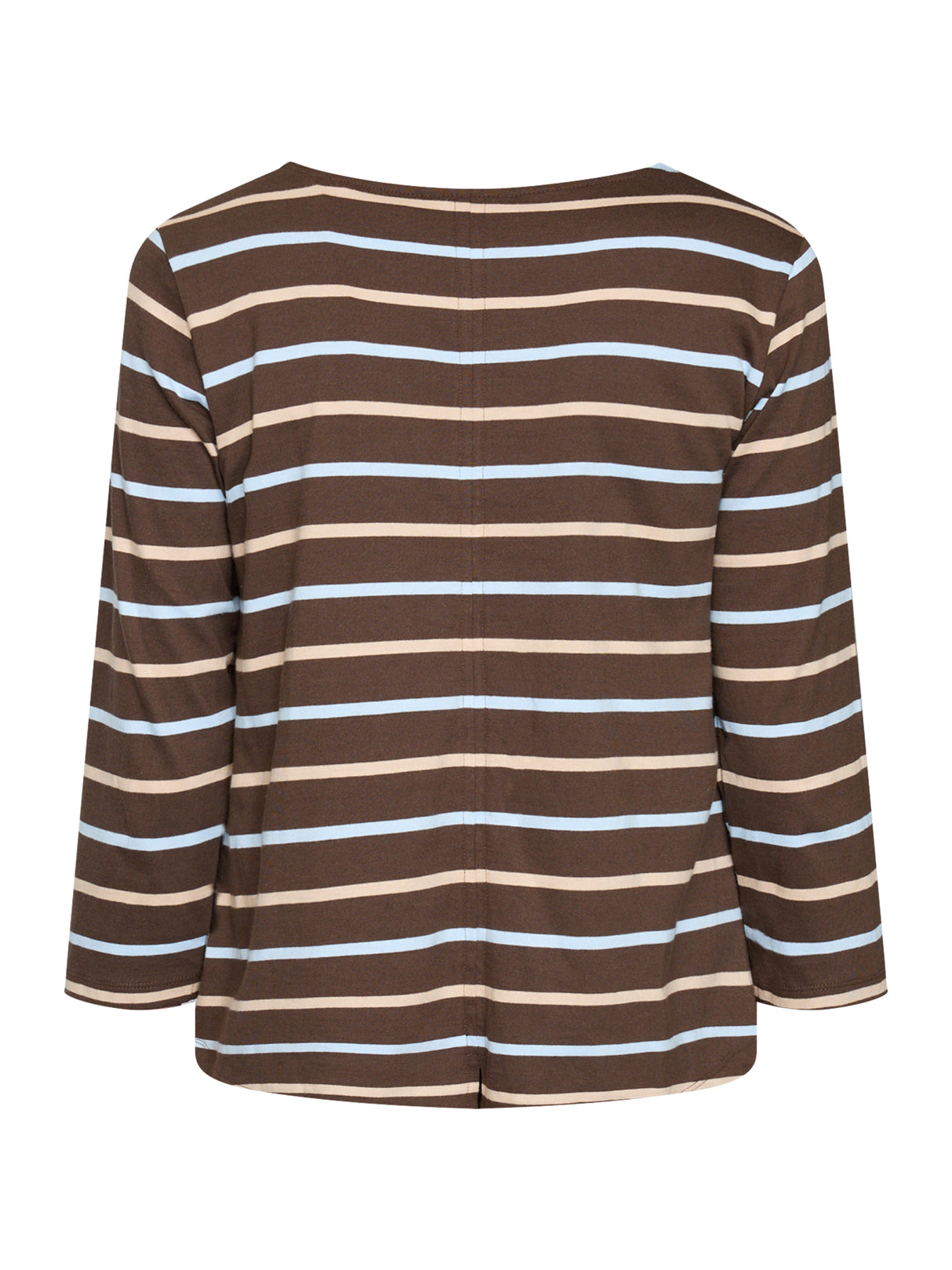 Redgreen Woman Croco T-shirt Dame - Dark Brown Stripe