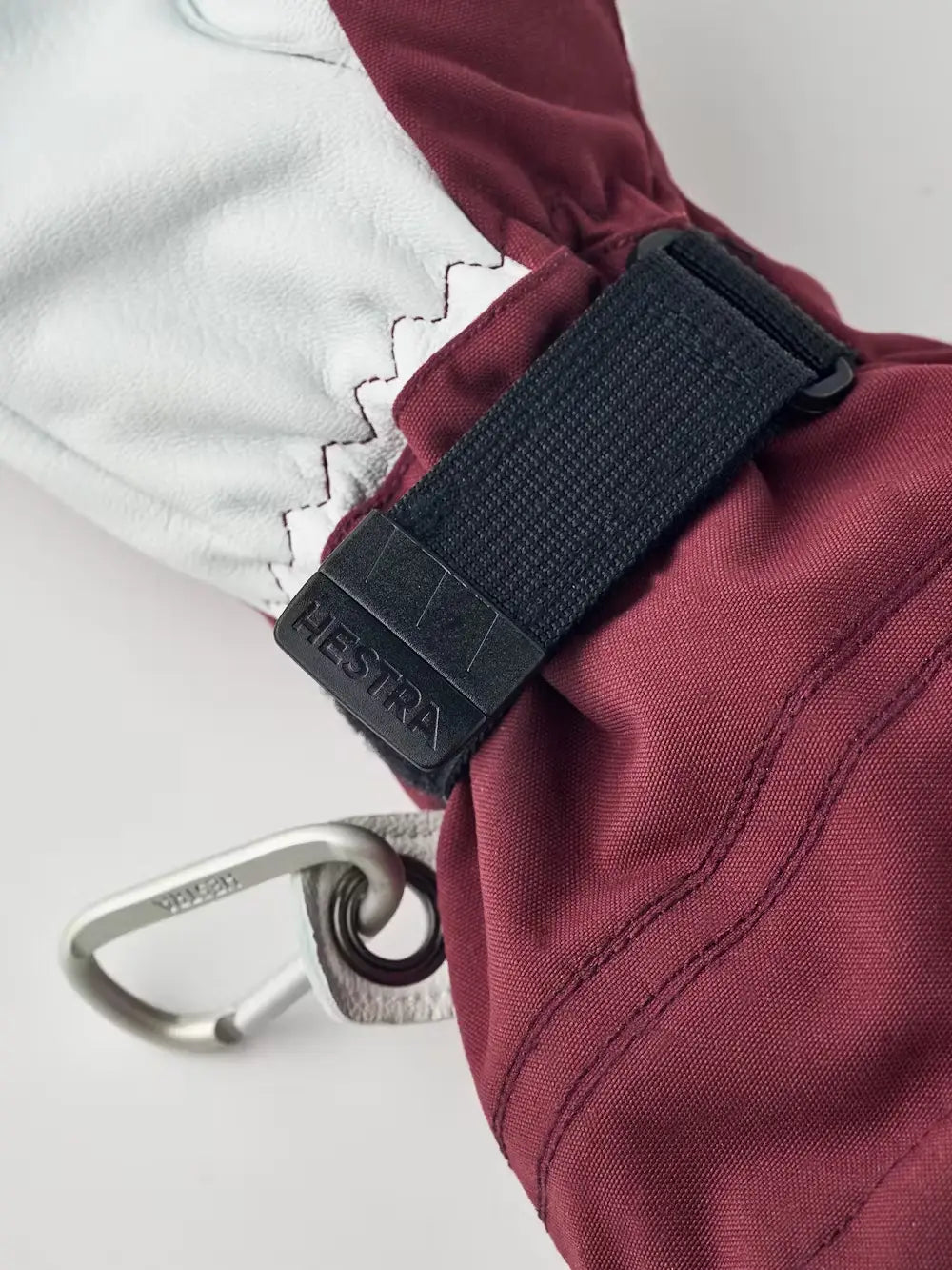 Hestra Army Leather Heli Ski 5-finger Skihandsker Dame / Herre - Bordeaux -