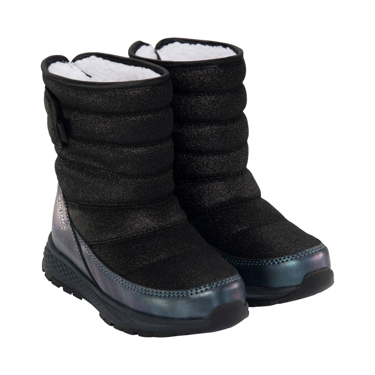 Viking Equip Glitter Warm WP Pull-on Vinterstøvler Børn - Black