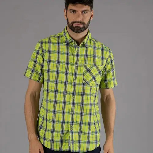 CMP Man Shirt Kortærmet Skjorte Herre - Oilgreen-Moss-Zolfo -