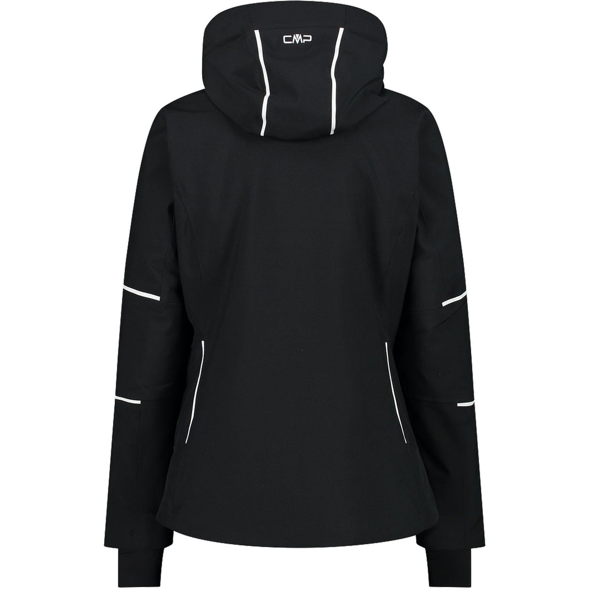 CMP Woman Jacket Zip Hood Skijakke Dame - Black