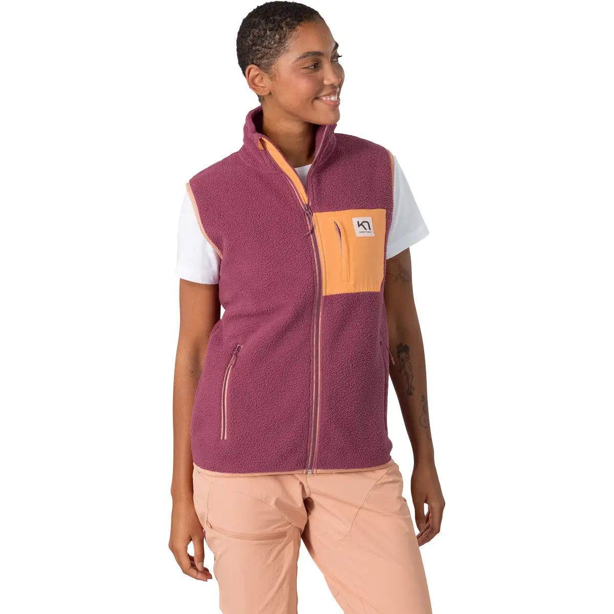 Kari Traa Røthe Fleece Vest Dame - Plum - Plum