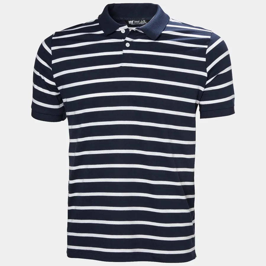 Helly Hansen Men's Newport Polo 2.0 Polo T-shirt Herre - Navy Stripe -