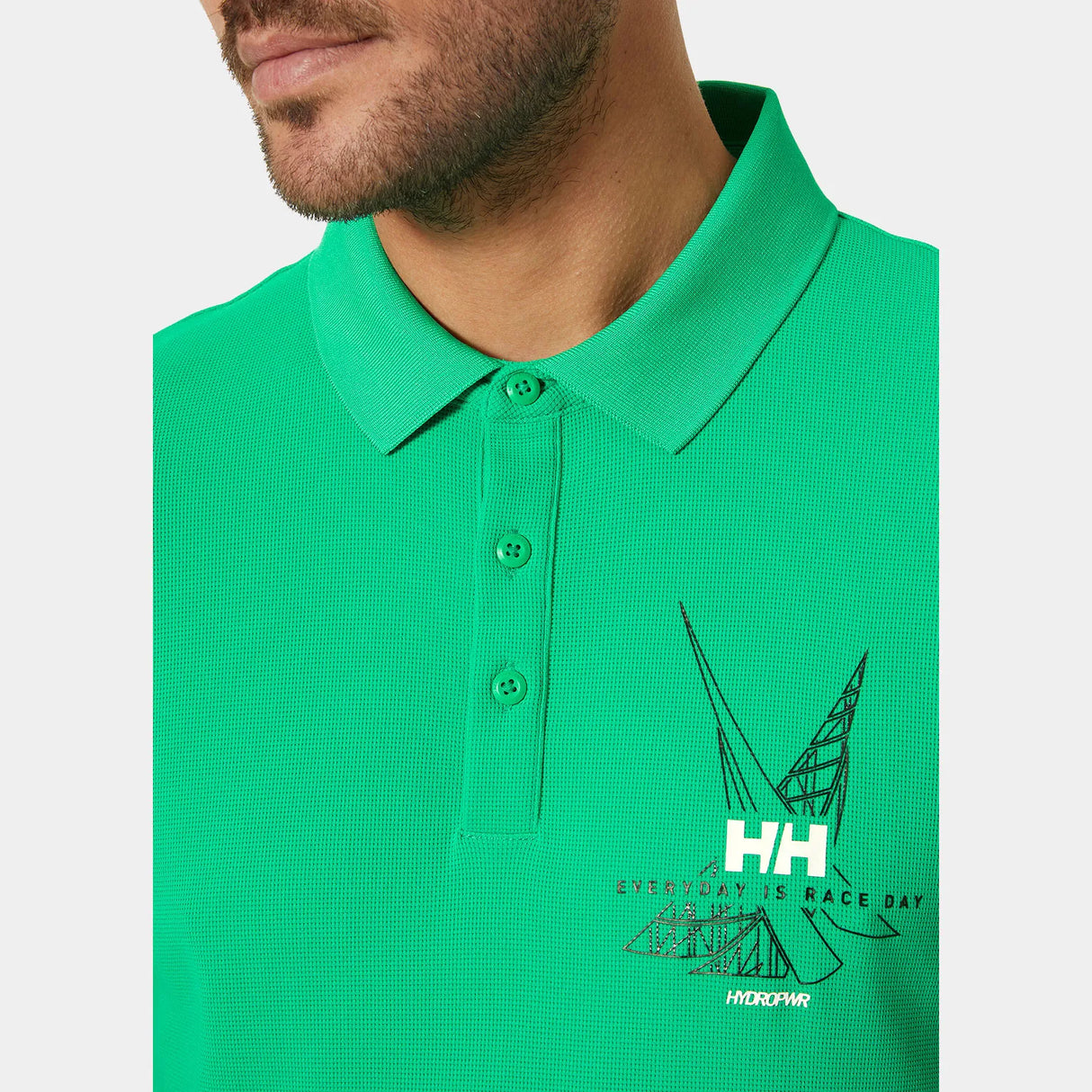 Helly Hansen Men’s HP Race Sailing Polo T-shirt Herre - Bright Green -