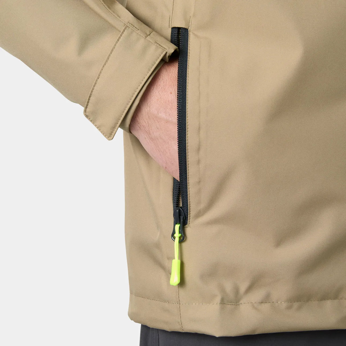 Helly Hansen Men's Crew Hooded Sailing Jacket 2.0 Sejlerjakke Herre - Pebble -