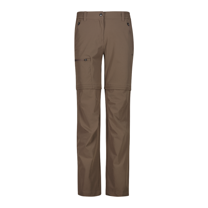 CMP Women's zip-off stretch trousers with Cargo Pockets Vandrebukser Dame - Toffee - Toffee