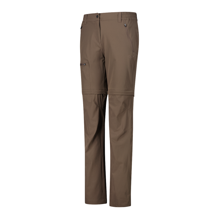 CMP Women's zip-off stretch trousers with Cargo Pockets Vandrebukser Dame - Toffee -