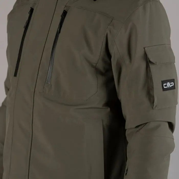 CMP Man Mechanical Stretch Ski Jacket Skijakke Herre - Olive -