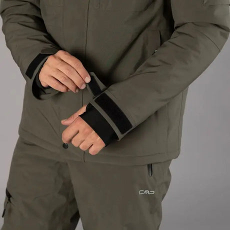 CMP Man Mechanical Stretch Ski Jacket Skijakke Herre - Olive -